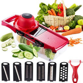 10 In 1 Mandolin Slicer Vegetable Cutter With Stainless Steel Blade