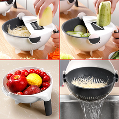 Vegetable Cutter 6 In 1 Multifunctional Grater and Drain Basket